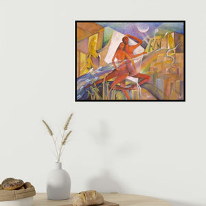 In-situ view of Shuchi Khanna's 'Fantasy' painting in a room