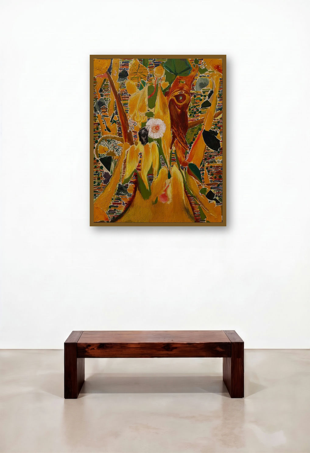February Treescape (Nature's Symphony) by artist Debabrata Hazra displayed in a Scandinavian Hotel Suite