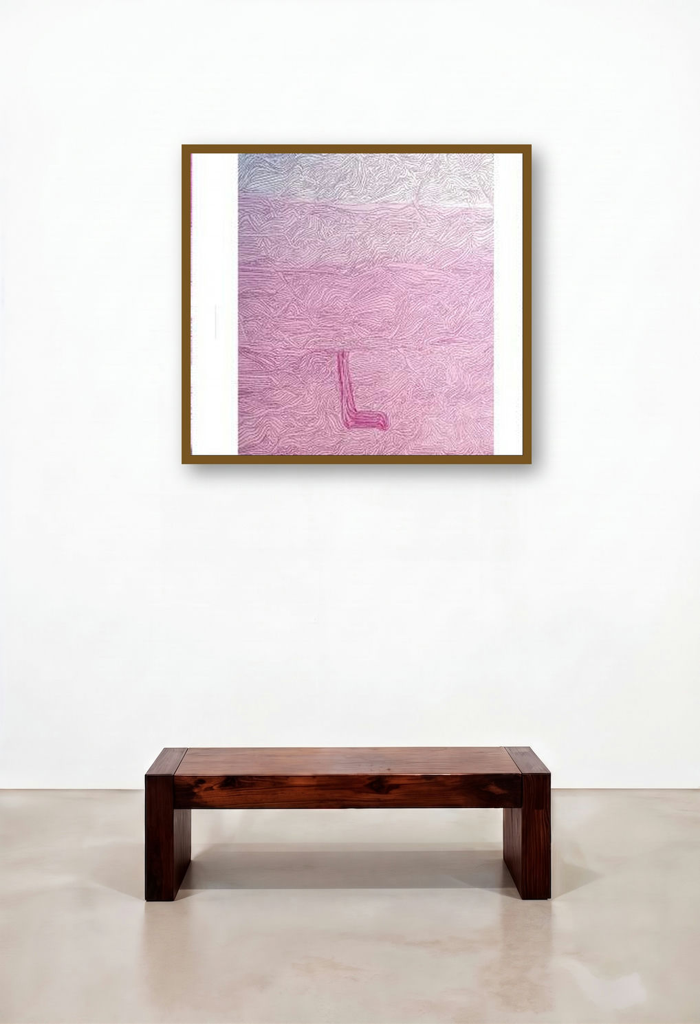 Feeling Line 33 (Ethereal Dreamscape) by artist Suhani Jain displayed in a Traditional Executive Office