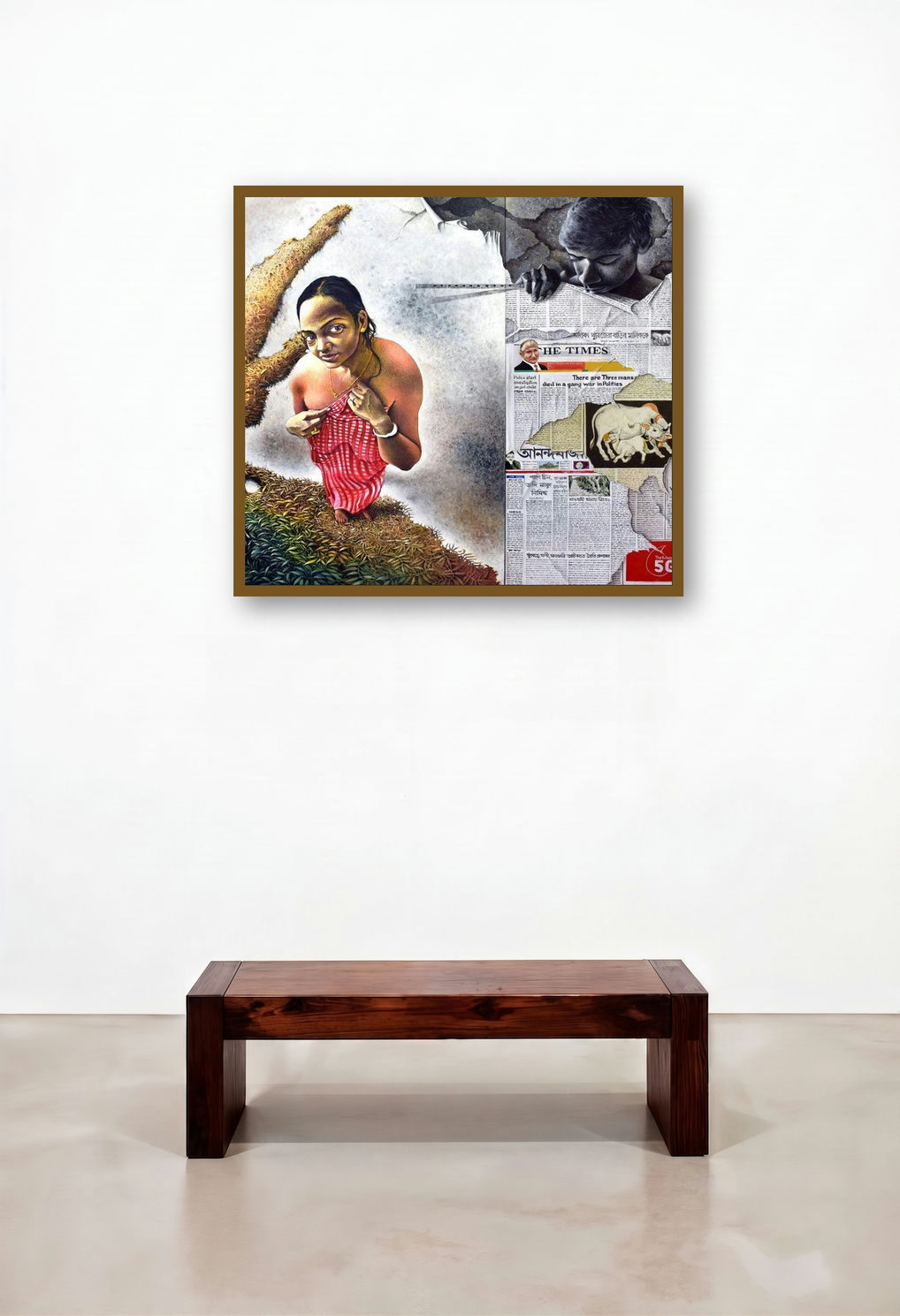 Feelings 2 by artist Goutam Das displayed in a Luxury Library
