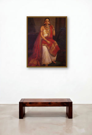 Feigned Arrogance by artist Raja Ravi Varma displayed in a Luxury Executive Office