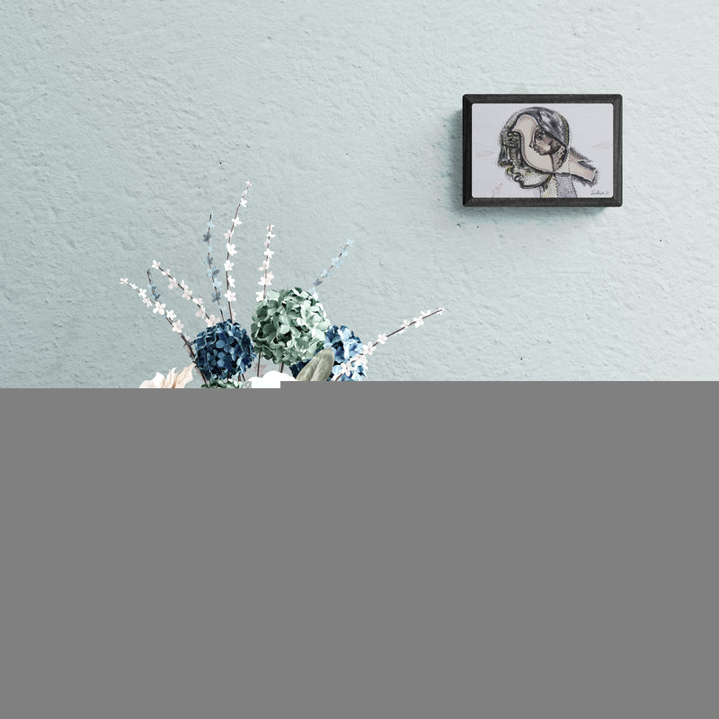 In-situ view of Sudhir Shukla's 'Flight 1 (A Tapestry of Thoughts)' painting in a room