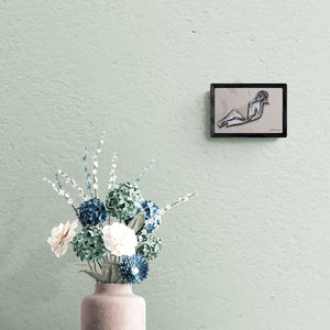 In-situ view of Sudhir Shukla's 'Flight 5 (A Shattered Self)' painting in a room