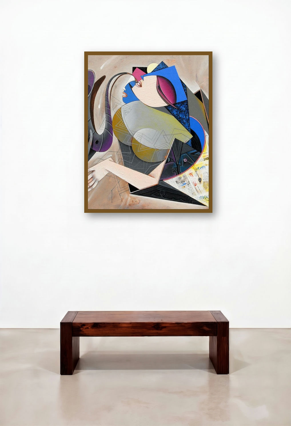 Flight Of Imagination 2 (Jazzy Rhapsody) by artist Pradip Sarkar displayed in a Scandinavian Foyer