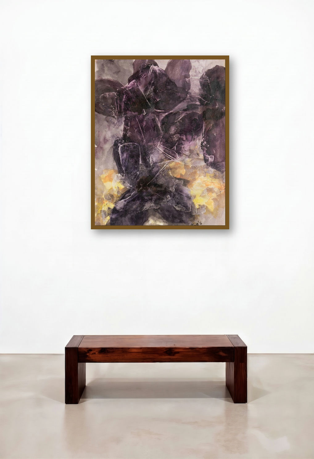 Flower Study 2 by artist Veena Advani displayed in a Eclectic Bedroom