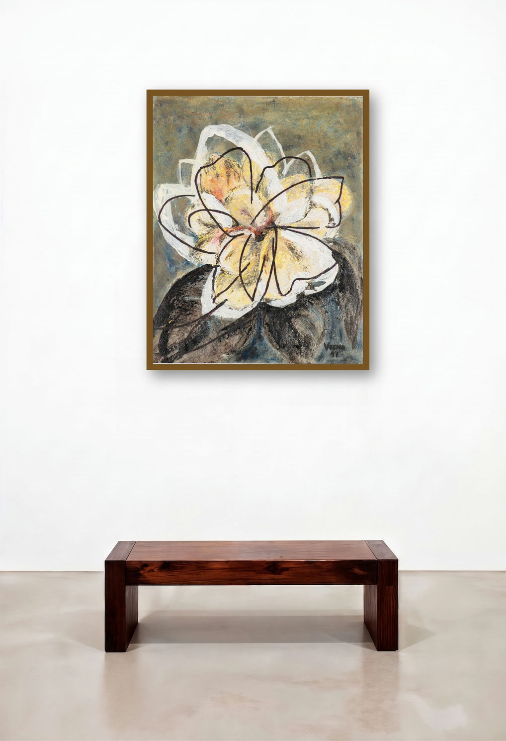 Flower Study 6 (Flower Study 1) by artist Veena Advani displayed in a Luxury Penthouse