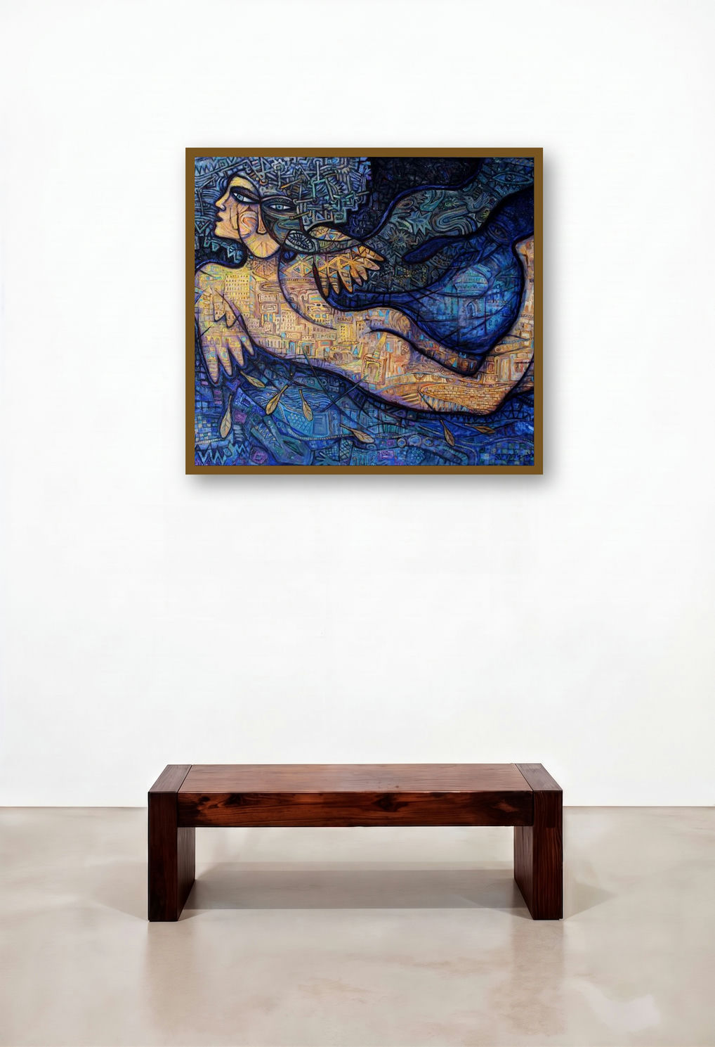 Fly Free (Ascent of Dreams) by artist Rupchand Kundu displayed in a Urban Loft Penthouse