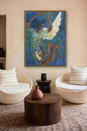 Flying Angel I (Ascendance) by artist Arpita Chandra displayed in a Boutique gallery