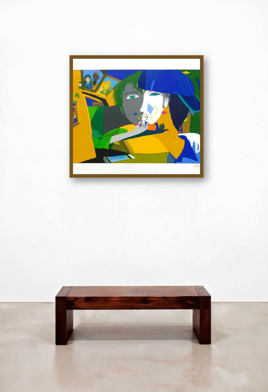 Flying Dreams (Flying Colours) by artist Nabibakhsh Mansoori displayed in a Eclectic Home Office
