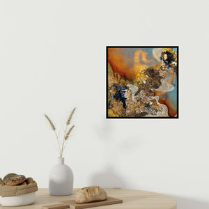 In-situ view of Ruchi Singhal's 'Foggy 2 (The Heart of the Nebula)' painting in a room