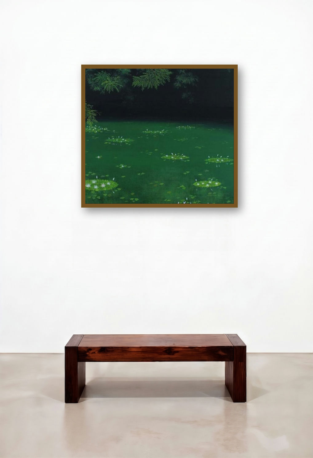 Forest Lilies (Forest Lilies) by artist Shirish Ambekar displayed in a Minimalist Family Room