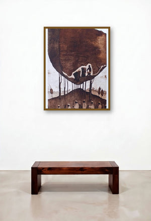 Fragments Of A Shattered Past (Echoes of the Past) by artist Sudeep Kumar Bashyal displayed in a Contemporary Study