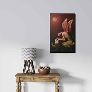 In-situ view of Uttam Bhattacharya's 'Fulfilled Dreams' painting in a room