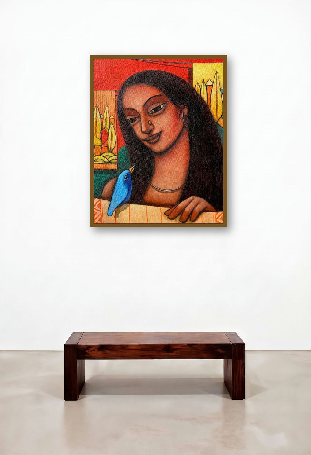 Fullsizerender 3 (Ganesha's Procession) by artist Aniruddha Sarker displayed in a Minimalist Study