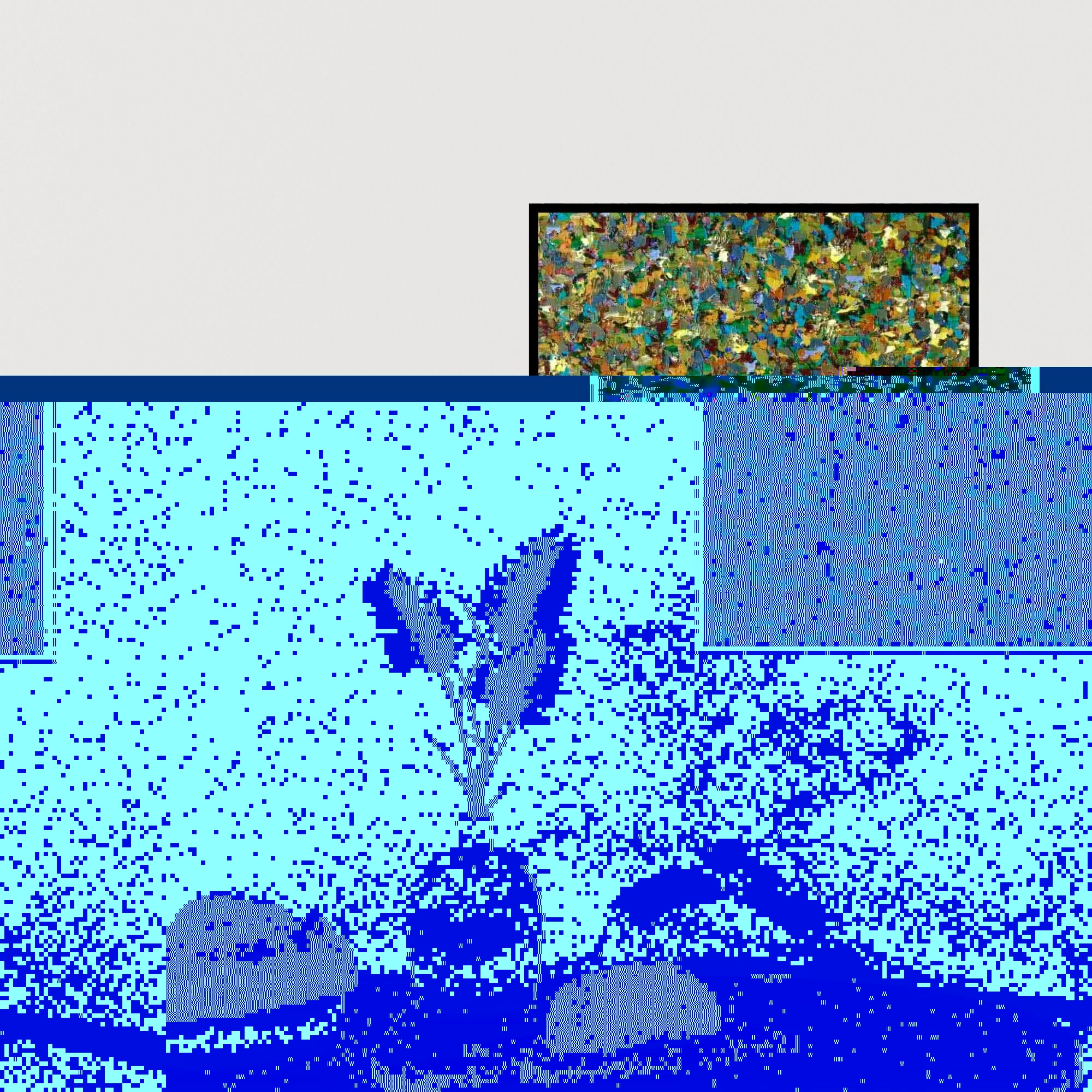 In-situ view of Vinit Kumar's 'Untitled 8 (Chromatic Harmony)' painting in a room