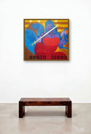 Fusion 1 0 (The Golden Chord) by artist Ranjit Singh displayed in a Luxury Library