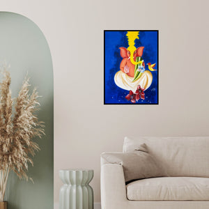 In-situ view of Sreya Gupta's 'Gaja 11 1' painting in a room