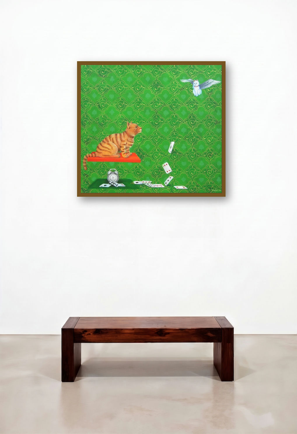 Game And Luck (Balancing Act) by artist Kushal Kumar displayed in a Elegant Hallway
