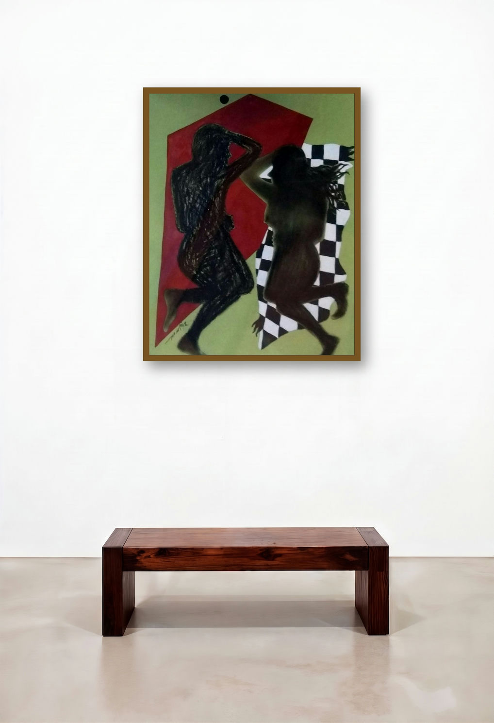 Game (The Dance of Shadows) by artist Charlee Correia displayed in a Transitional Home Office