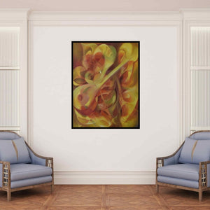 In-situ view of Durshit Bhaskar's 'Ganesha Bhuvanpati (Abstract Swirls)' painting in a room