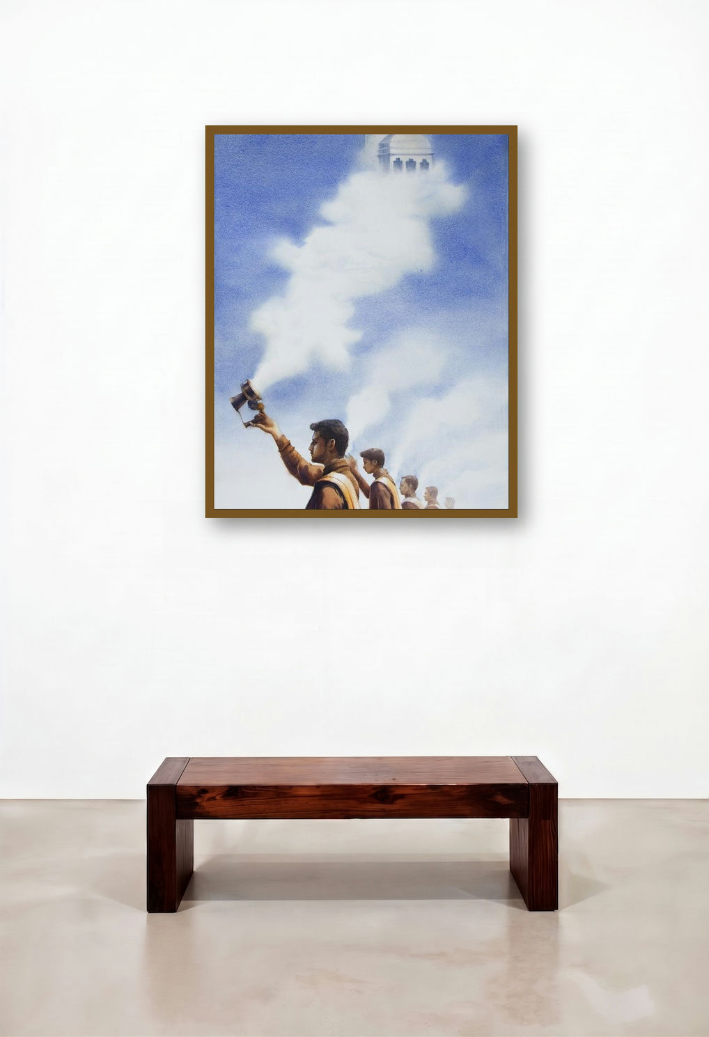 Ganga Aarti (Ganga Aarti) by artist Amit Dhane displayed in a Classic Penthouse