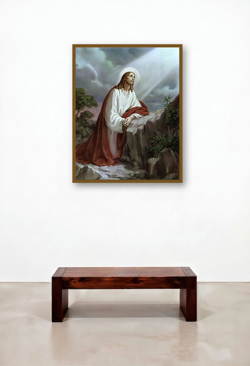 Gethsemane 3 by artist Ns Art displayed in a Designer Foyer