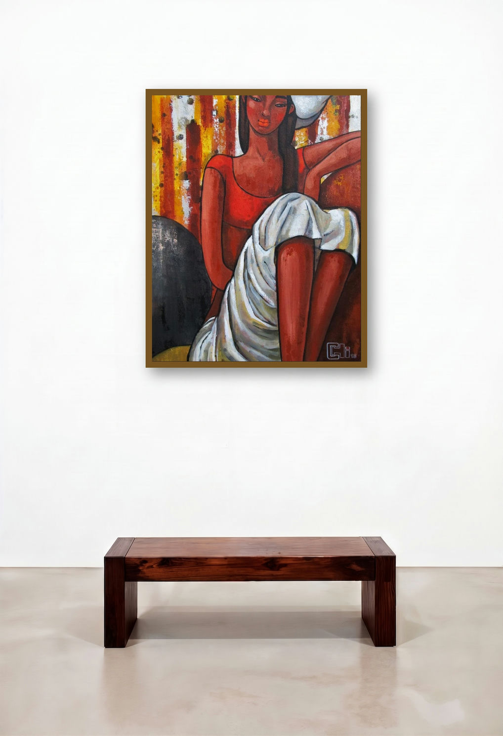 Girl In A White Turban (Girl in Red Turban)