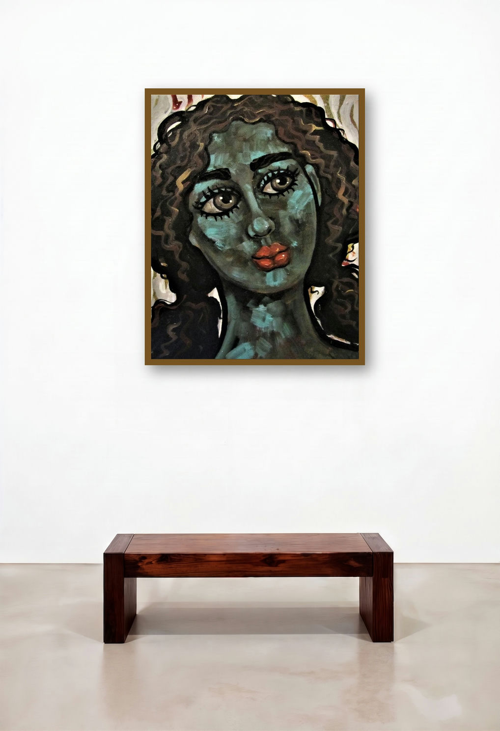 Girl In The Wind Ii (The Dreamer) by artist Suruchi Jamkar displayed in a Designer Study