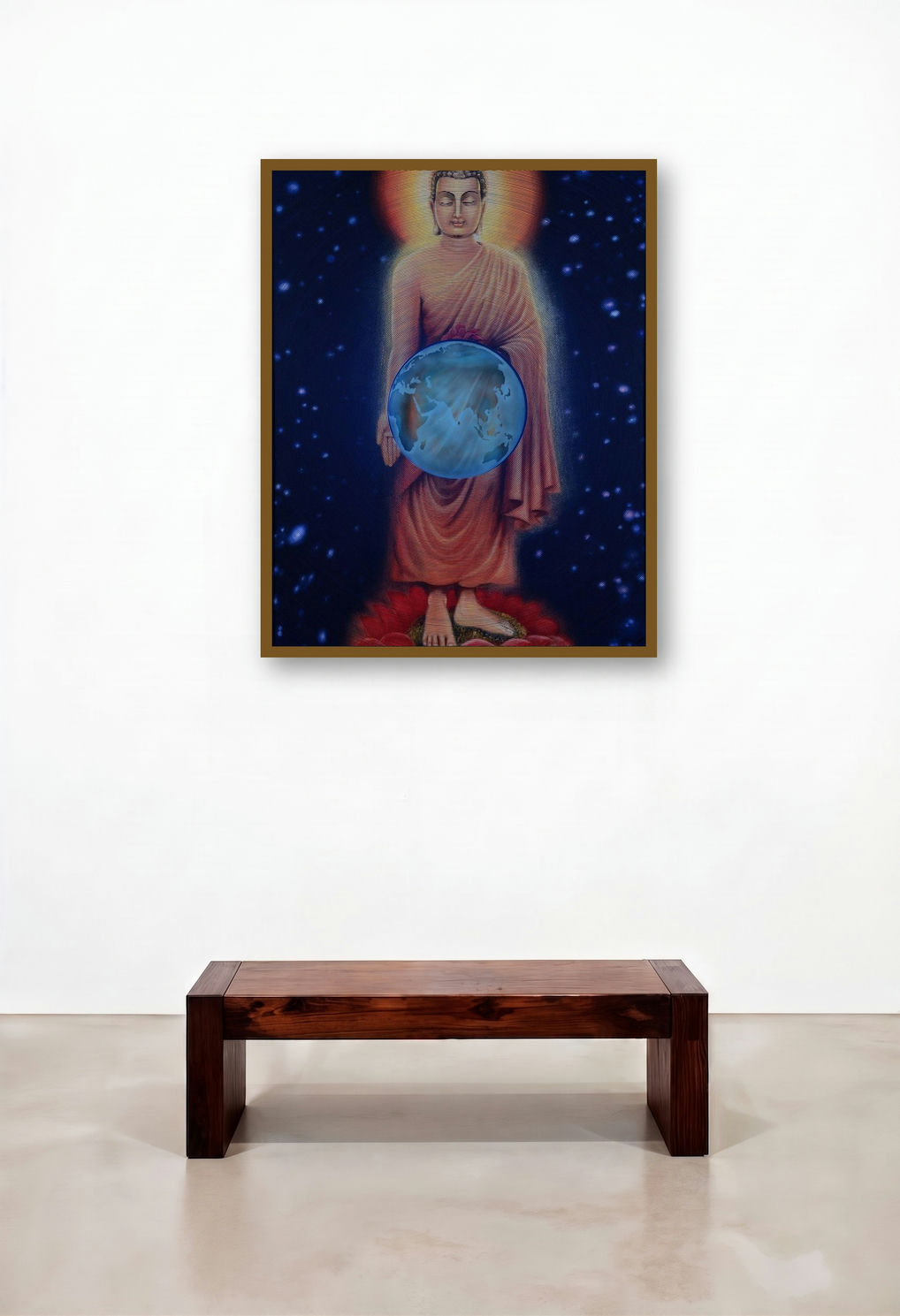 Global Peace by artist Ghanshyam Gupta displayed in a Industrial Library