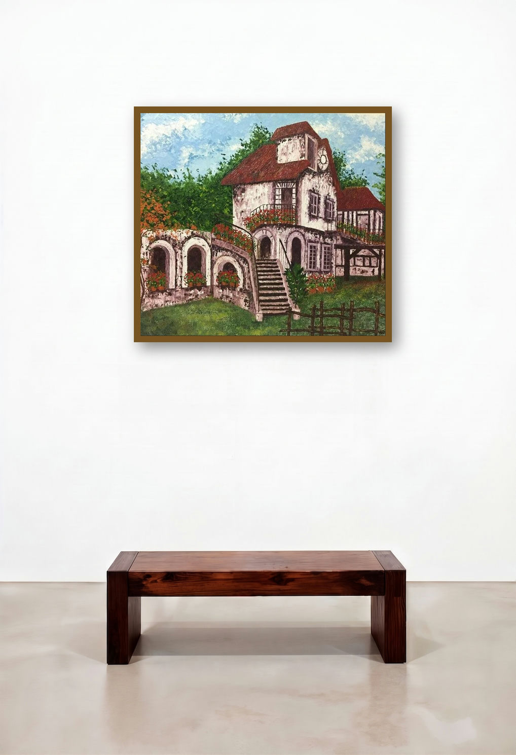Glorious (A Peaceful Retreat) by artist Shilpi Singh Patel displayed in a Contemporary Luxury Dining Room