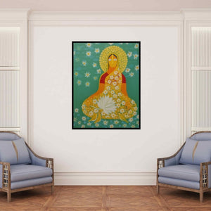 In-situ view of Sonia Rodrigues's 'The Goddess Of Abundance' painting in a room