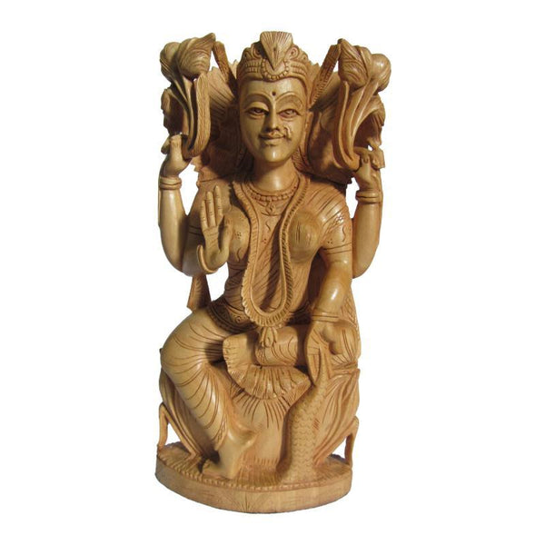 Goddess Lakshmi Sitting On Lotus by Ecraft India | ArtZolo.com