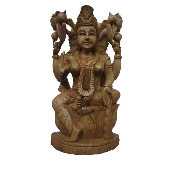 Goddess Lakshmi Sitting With Kala by Ecraft India | ArtZolo.com