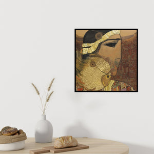 In-situ view of Siddharth Shingade's 'Gold Fish 2' painting in a room