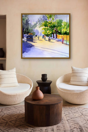 Golden Light I (Golden Light) by artist Rahul Salve displayed in a Luxury gallery