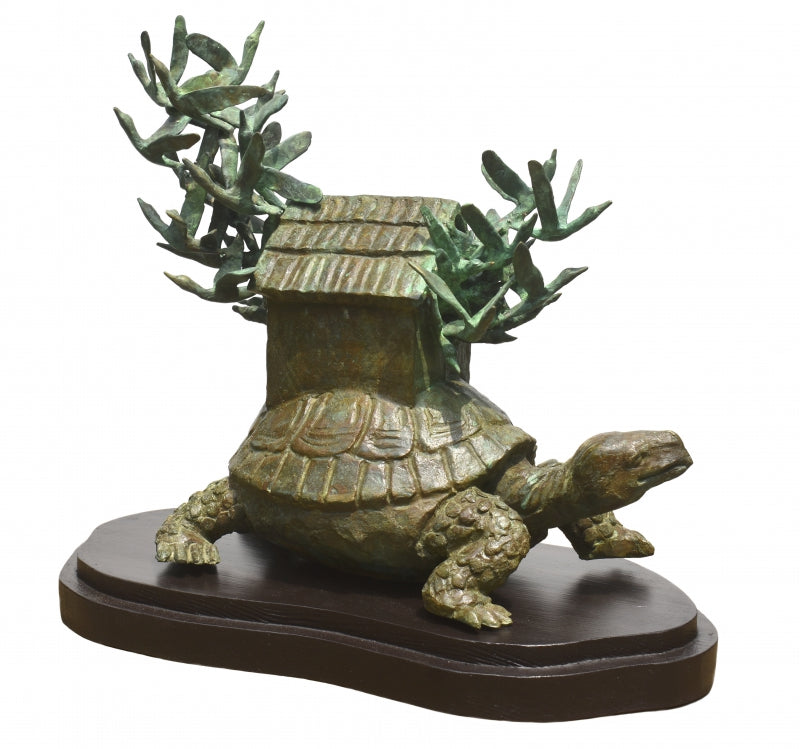 The Golden Trinity' animals Bronze sculpture by artist Biplab Sarkar 2, 13x12 inch, on bronze