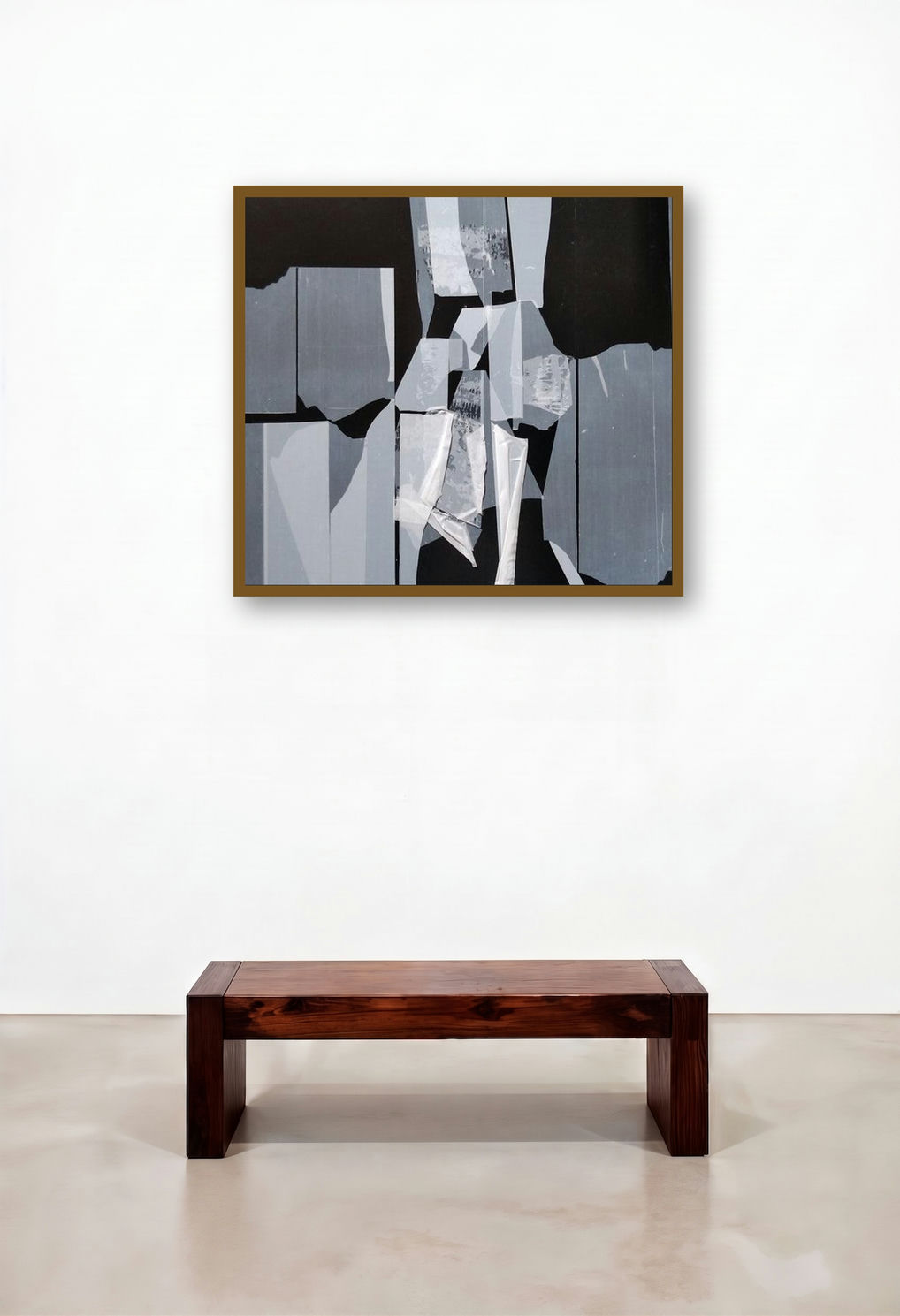 Grey (Deconstructed Reality) by artist Gajanan Kabade displayed in a Eclectic Study