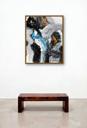 Grey Scale Nature Ii (Ethereal Embrace) by artist Deepak Guddadakeri displayed in a Designer Reception Area
