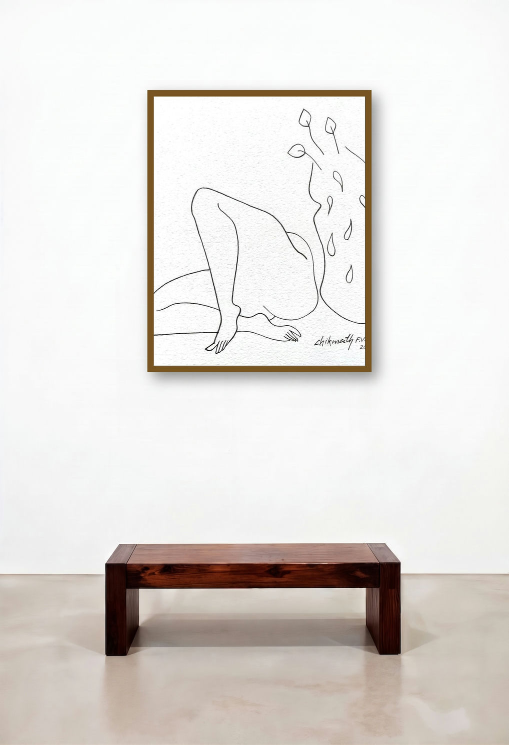 Growth 2 (Nature's Embrace) by artist Chikmath Fv displayed in a Industrial Hotel Suite