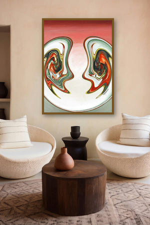 Guhya Samvad (Converging Identities) by artist Atul Padia displayed in a Contemporary gallery