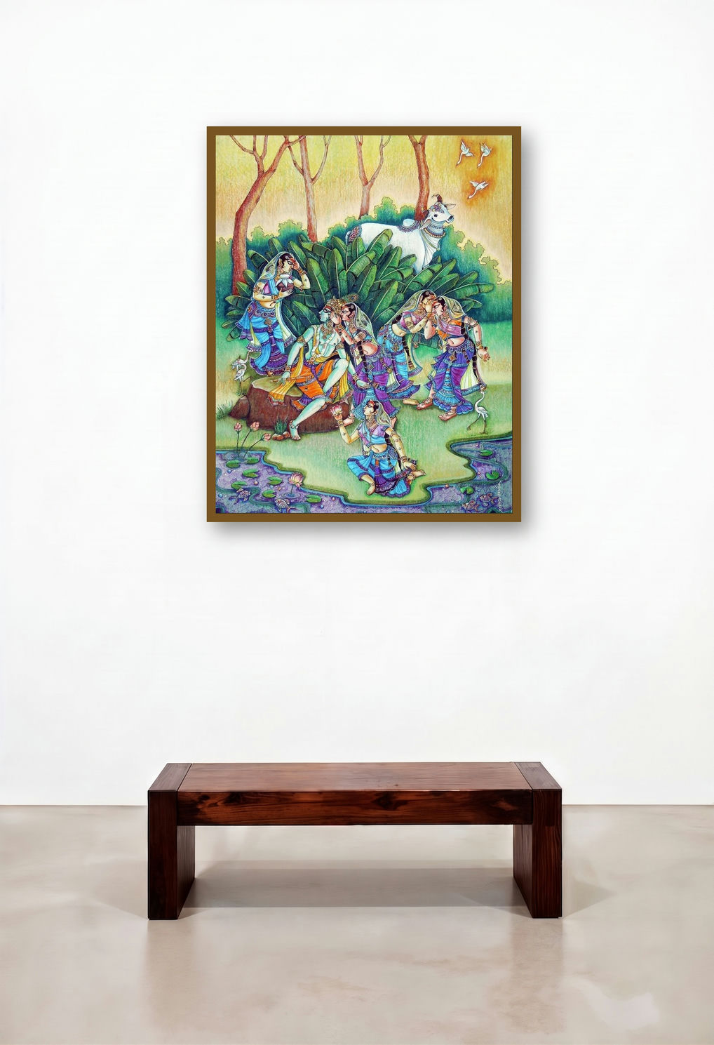 Gupshup (Secrets in the Grove) by artist Anand Sonar displayed in a Coastal Study