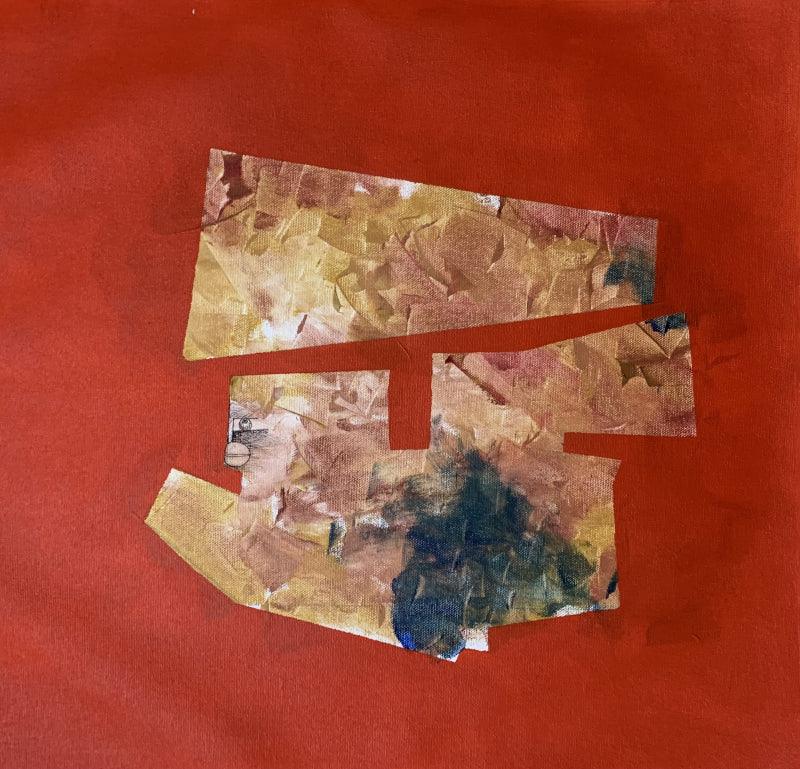 Religious acrylic painting titled 'Hanumanji', 19x19 inches, by artist Amit Pithadia on Canvas