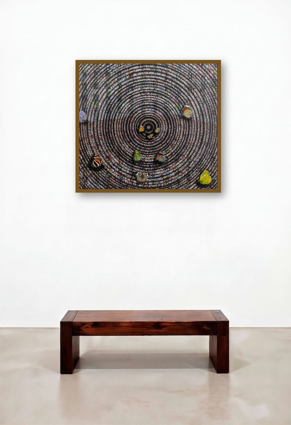 Happy Vibration 1 (Circle of Life) by artist Ghanshyam Gupta displayed in a Eclectic Home Office
