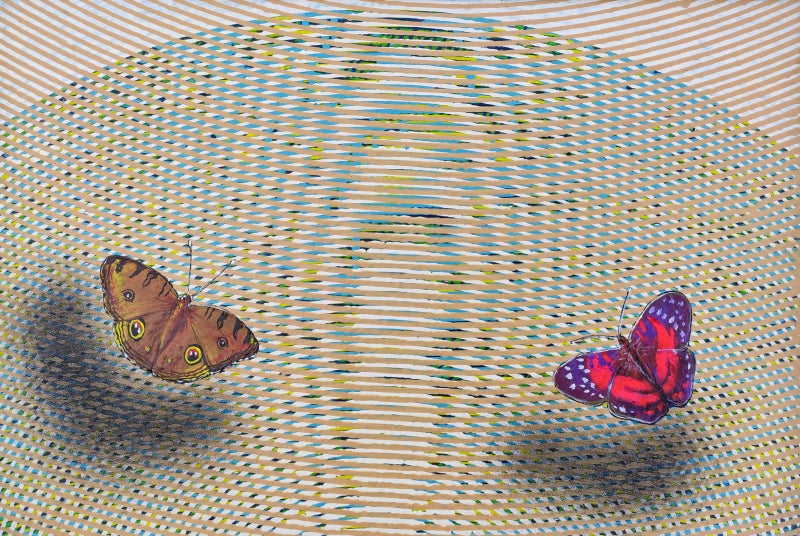 'Happy Vibration 46' animals acrylic painting by artist Ghanshyam Gupta, 10x15 inch, on canvas