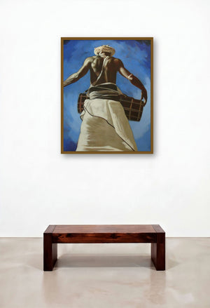 Harmony 1 (Rhythm in Motion) by artist Prasad Kulkarni displayed in a Traditional Family Room