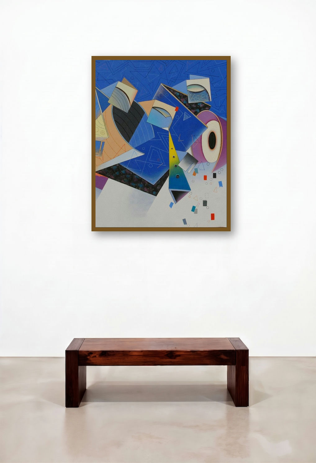 Harmony In Nature (Deconstructed Forms) by artist Pradip Sarkar displayed in a Modern Foyer