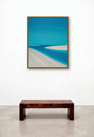 Hayle Esturary (Estuarys Embrace) by artist SIMON MASON displayed in a Traditional Bedroom