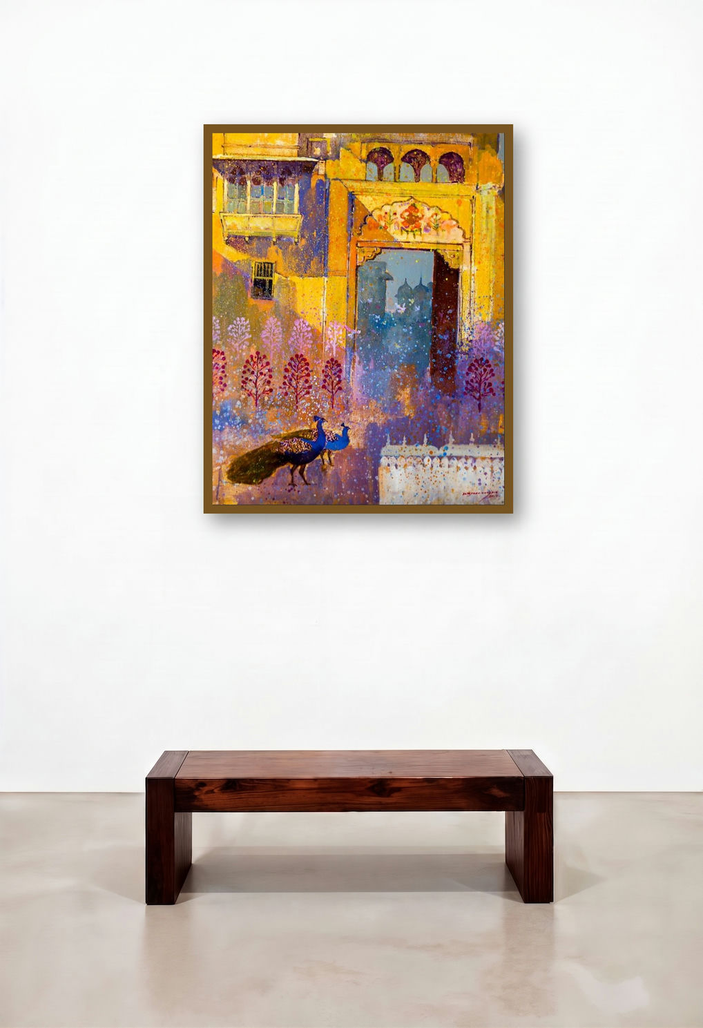 Heritage 3 (Gateway to Enchantment) by artist Sayajirao Nangare displayed in a Classic Dining Room