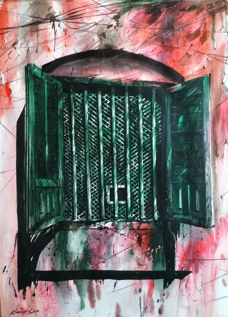 Still-life watercolor painting titled 'Heritage', 30x22 inches, by artist Sadikul Islam on Paper