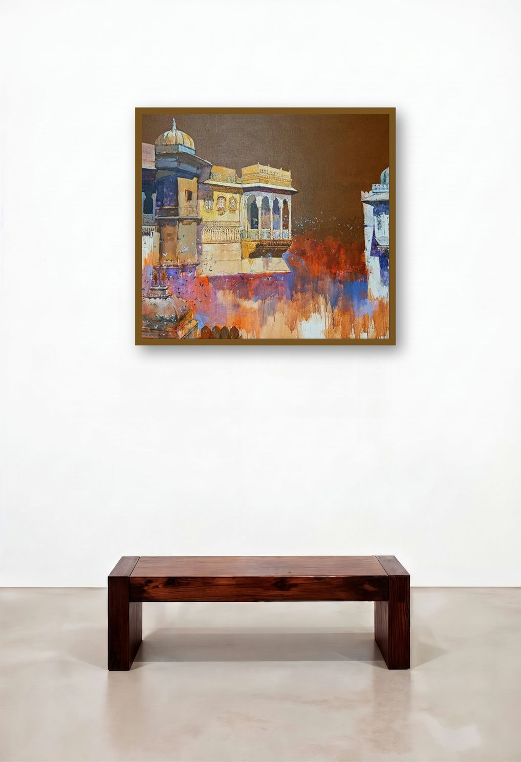 Heritage In Rajasthan (Echoes of the Past) by artist Sayajirao Nangare displayed in a Designer Study